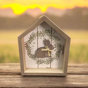 Michaels Ashland 3D Wooden Easter Bunny House Wall Art or Standup